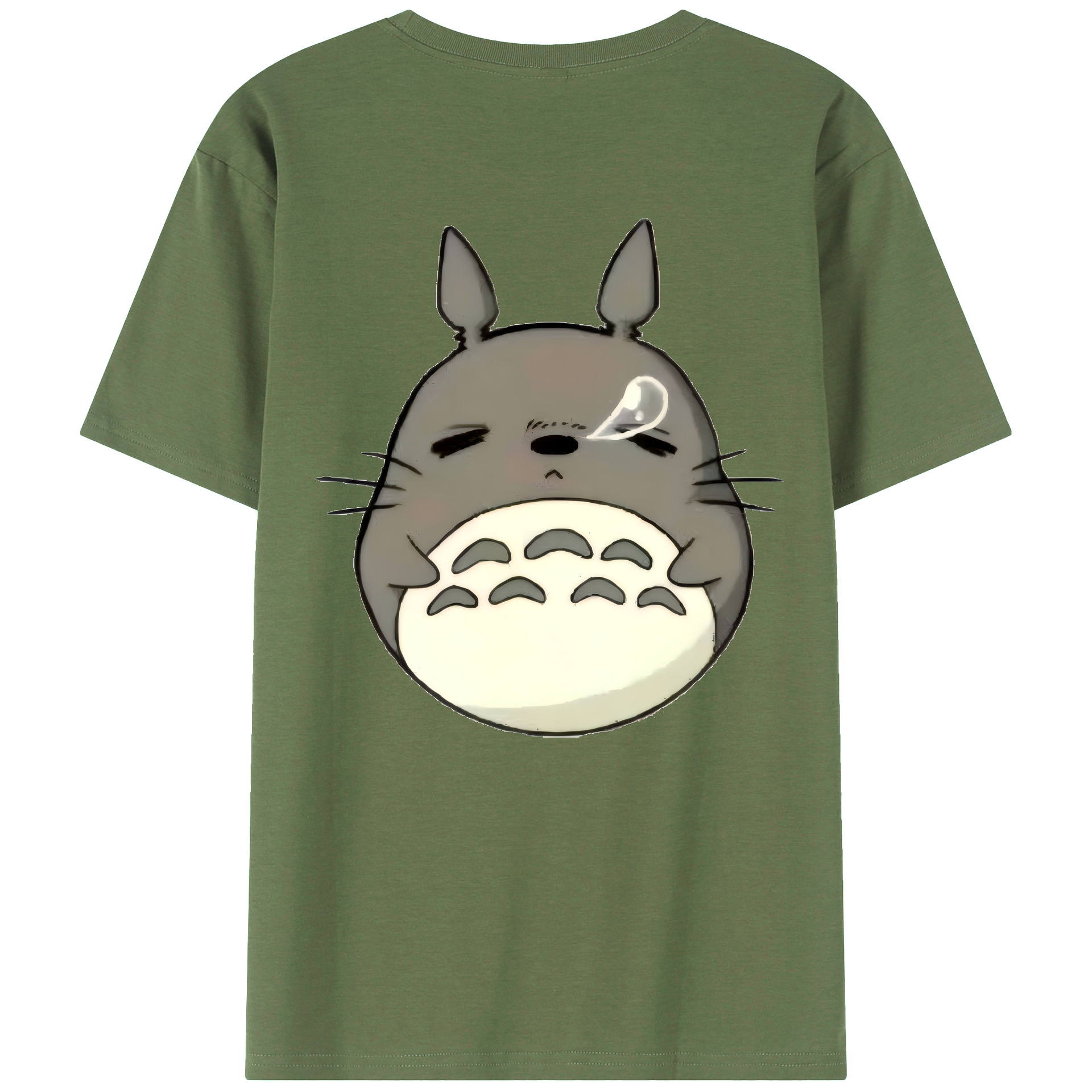 （画像用） となりのトトロ 草壁メイ 草壁サツキ My Neighbor Totoro Satsuki Kusakabe Mei Kusakabe 綿100％ メンズ半袖Tシャツ（バックプリント） 通気性